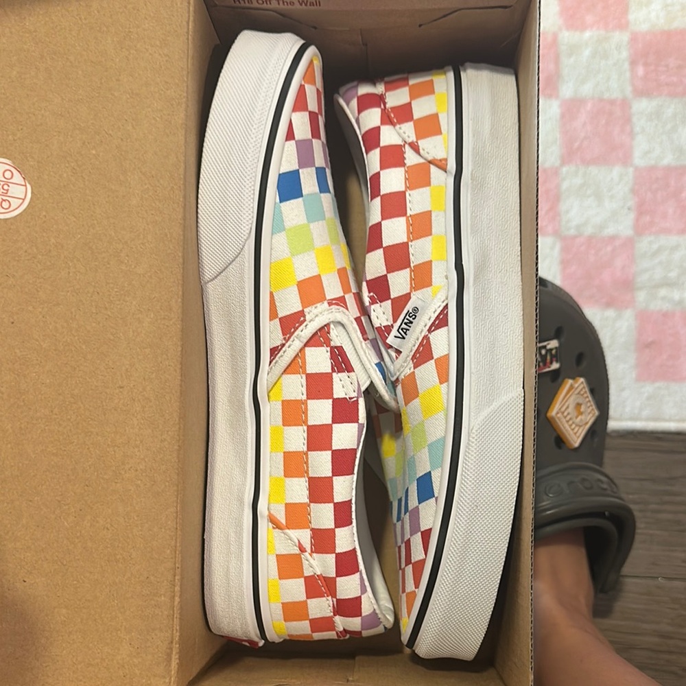 Vans Multicolor Checkerboard Sneakers slip on